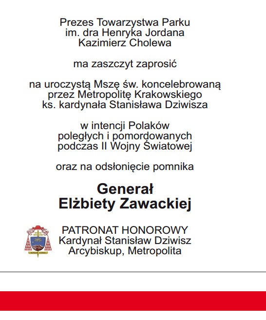 Odsłonięcie pomnika Gen. Elżbiety Zawackiej