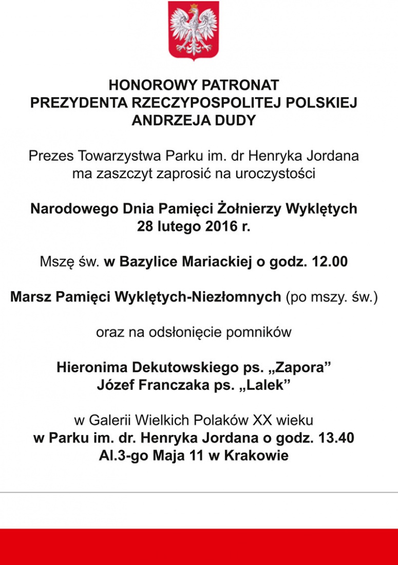 Uroczystości Narodowego Dnia Pamięci Żołnierzy Wyklętych