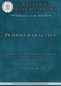 przerwa wakacyjna do 27.08. - wakacje